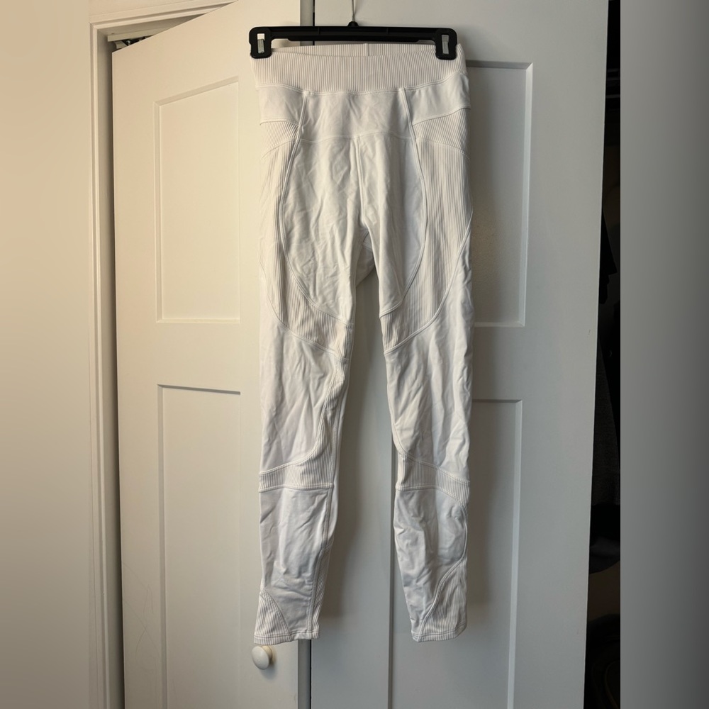 Lululemon clear the court look alike leggings. White (size 4)